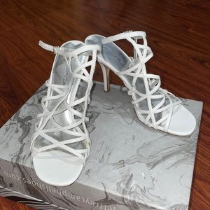 White heel sandals